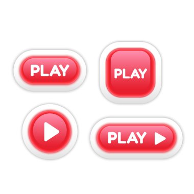 beyaz izole oyun düğme kümesi