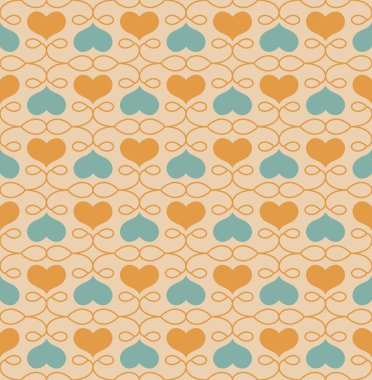 yürekleri Vintage seamless modeli