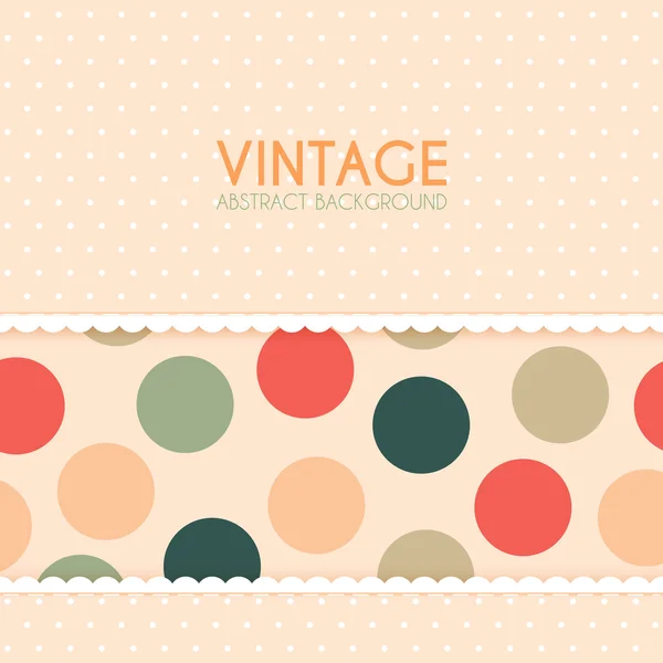 Vintage Bakgrunn med Polka Dots Pattern – stockvektor