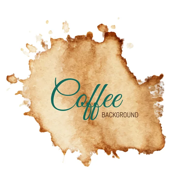 Vector koffie vlek achtergrond — Stockvector