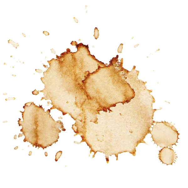 Векторные пятна кофе — стоковый вектор