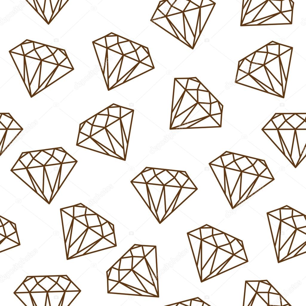 Seamless Pattern with Diamonds