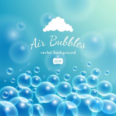 yüzen bir bubbles. güzel vektör arka plan