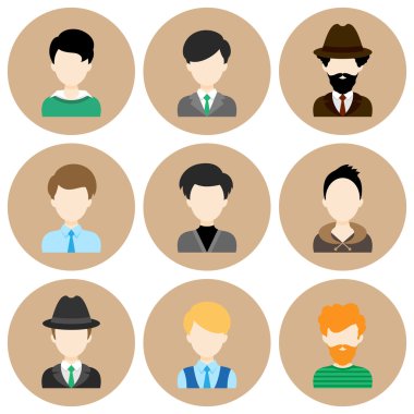 farklı erkek moda stil kümesi