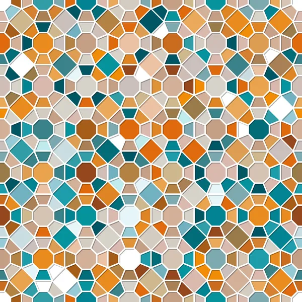 Motif mosaïque sans couture coloré — Image vectorielle