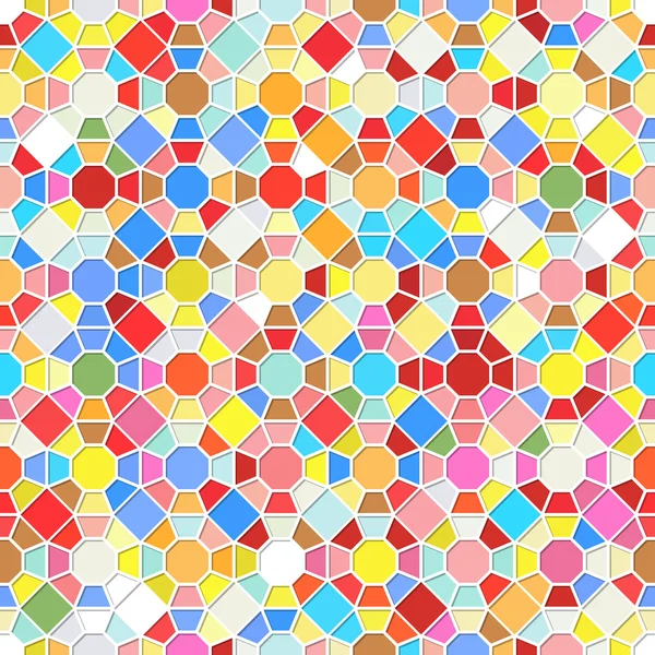 Patrón de mosaico inconsútil colorido — Archivo Imágenes Vectoriales
