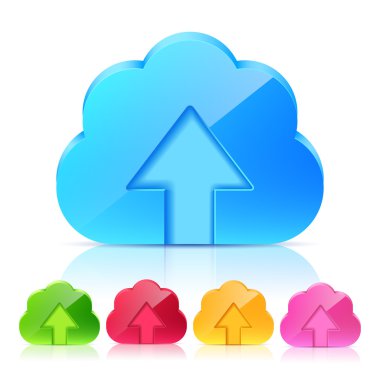 upload bulut simge kümesi