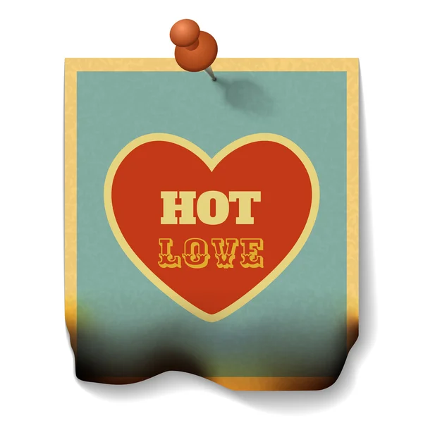 Concepto de amor caliente — Vector de stock