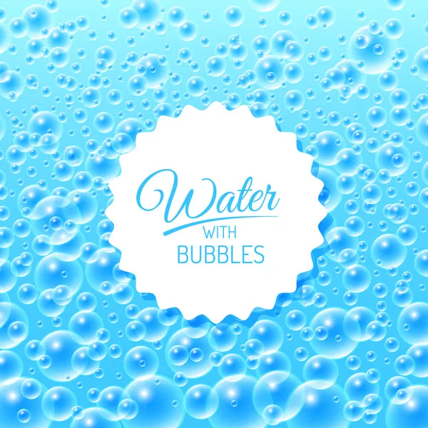 Water Background with Bubbles — Stock Vector