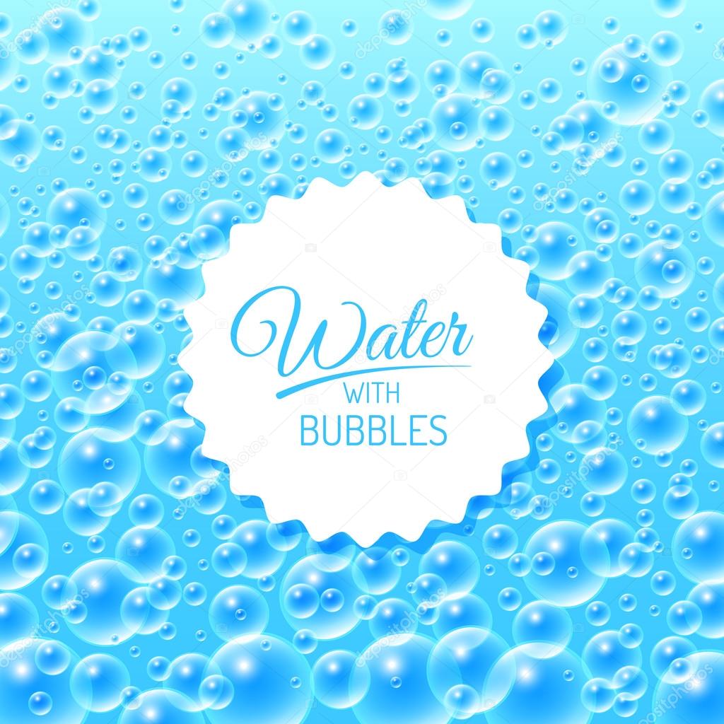 Water Background with Bubbles