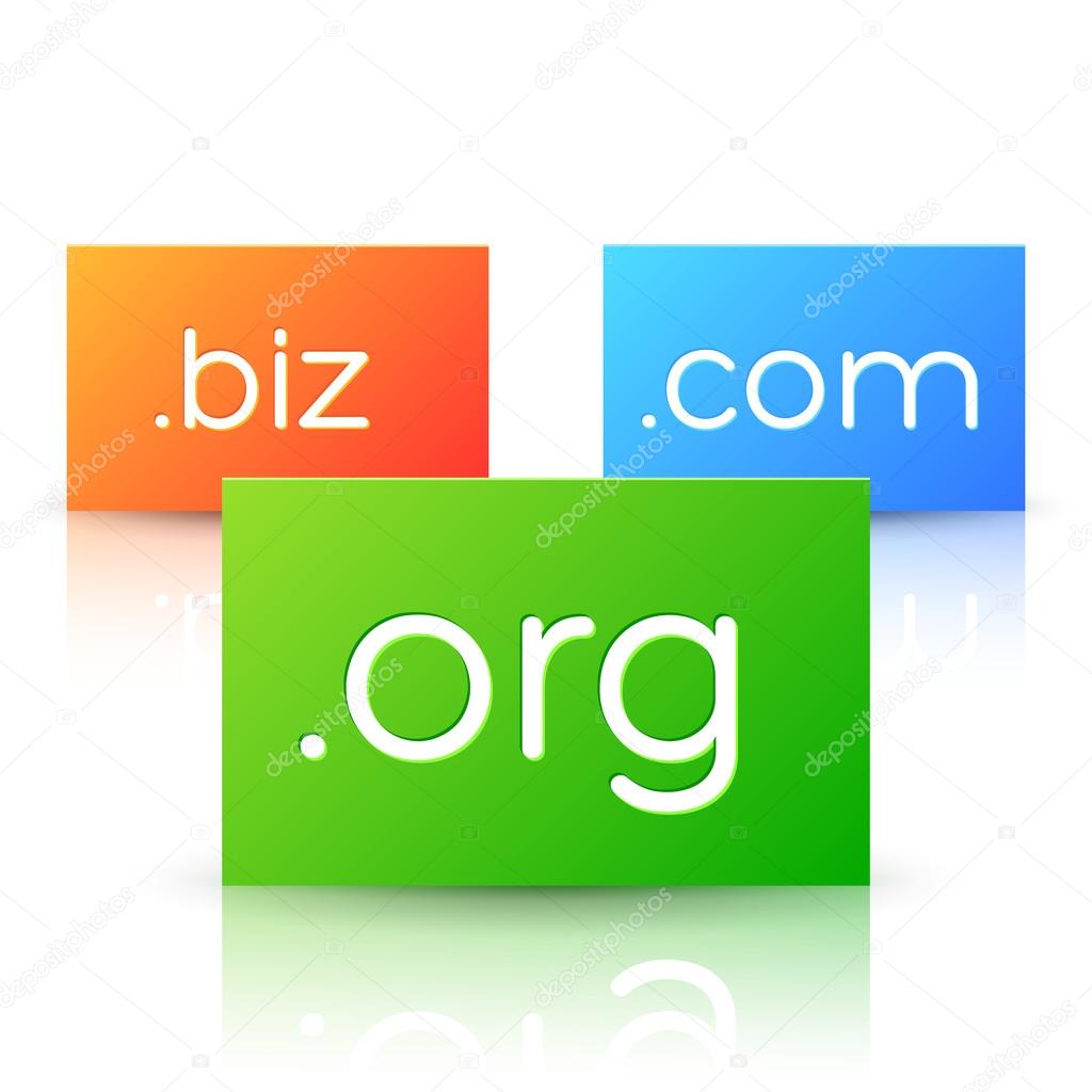 Domain Name on Colorful Cards