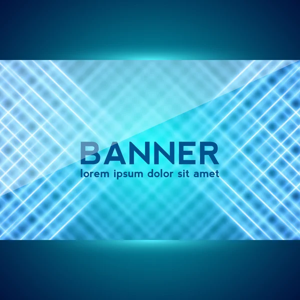 Donker blauwe digitale banner — Stockvector