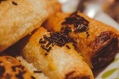 chocolate candy and puff pastry