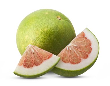 Beyaz arkaplanda izole edilmiş Pummelo veya pomelo