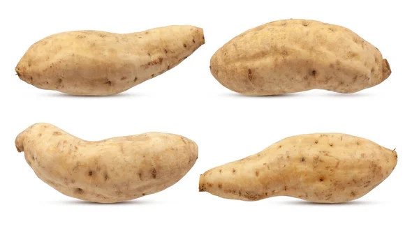 Zoete Aardappel Geïsoleerd Witte Achtergrond — Stockfoto