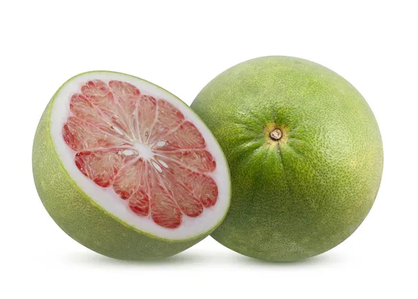 Fruta Uva Pomelo Isolada Sobre Fundo Branco — Fotografia de Stock