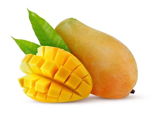 Sweet Mango Fruit Isolated White Background — Stock Photo, Image