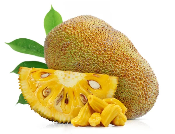 Jackfruit 'in tek nesnesi beyaz arkaplanda izole edildi