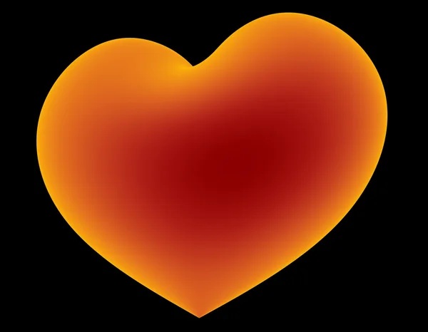 Красное бархатное сердце — стоковое фото