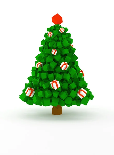 Cubic christmas tree — Stock Photo, Image