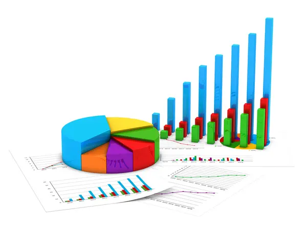 Gráficos financeiros Imagem De Stock