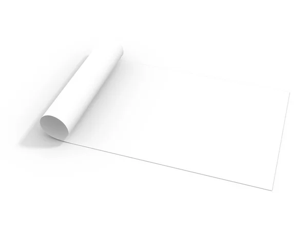 Papel rollisolado sobre branco — Fotografia de Stock
