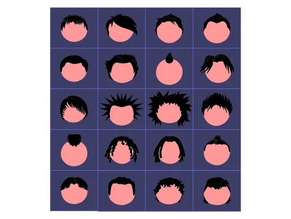 Hair styles — Stock Illustration Hair styles Royalty Free Stock Illustrations