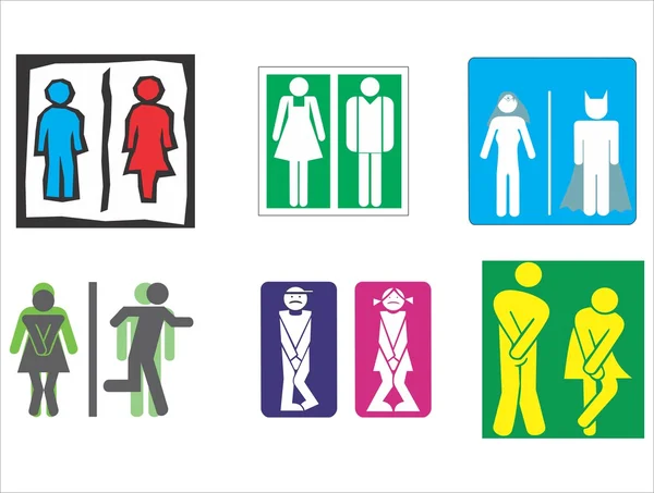 Toilet, toilet, wc symbool — Stockvector