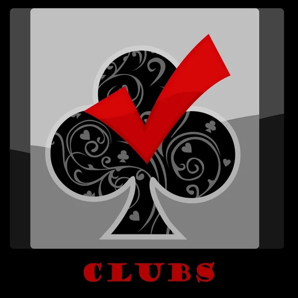 Símbolo de tarjeta Club — Vector de stock