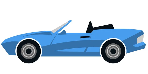Blauwe Auto Vector Witte Achtergrond Sedan Auto Universele Auto Hatchback — Stockvector