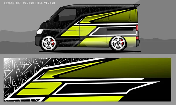 Car Livery Graphic Vector Abstract Grunge Background Design Vehicle Vinyl — 图库矢量图片
