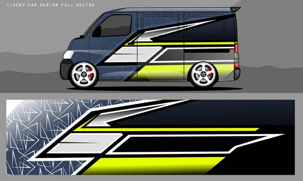 Carro Livery Vector Gráfico Design Fundo Grunge Abstrato Para Envoltório — Vetor de Stock