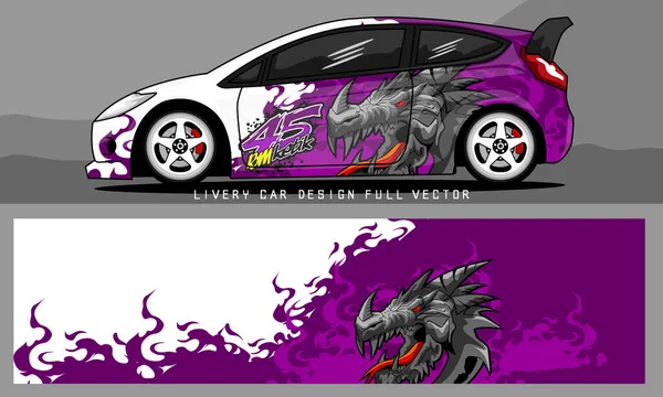 Car Livery Graphic Vector Abstract Grunge Background Design Vehicle Vinyl — 图库矢量图片