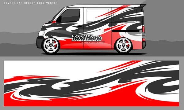 Carro Livery Vector Gráfico Design Fundo Grunge Abstrato Para Envoltório — Vetor de Stock