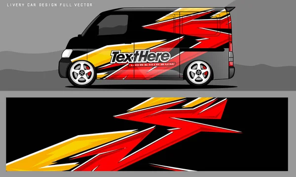 Carro Livery Vector Gráfico Design Fundo Grunge Abstrato Para Envoltório — Vetor de Stock