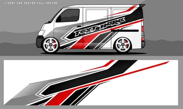 Car Livery Graphic Vector Abstract Grunge Background Design Vehicle Vinyl — Vetor de Stock