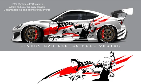 Carro Livery Vector Gráfico Design Fundo Grunge Abstrato Para Envoltório — Vetor de Stock