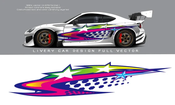 Car Livery Graphic Vector Abstract Grunge Background Design Vehicle Vinyl — Image vectorielle