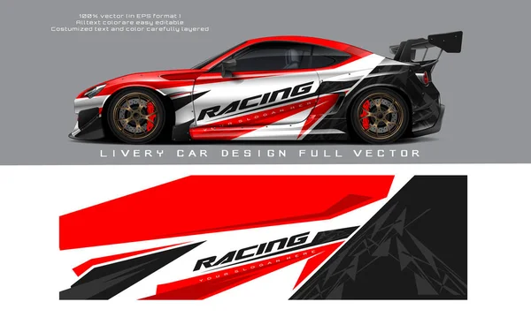Car Livery Graphic Vector Abstract Grunge Background Design Vehicle Vinyl — Vector de stock