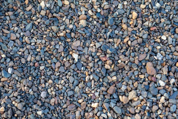 Background of small pebbles and stones on the seashore or in garden — Stock Photo, Image