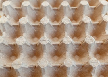 Yumurta depolamak için koruyucu karton ambalaj. Kağıt hamurundan yapılmış, biyo-çözünebilir yumurta kutusu.. 