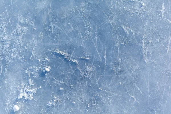 Empty Ice Rink Skate Marks Session Outdoor Skating Ice Rink — Stockfoto