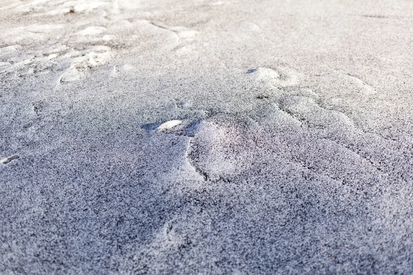 Чорна Сажа Котельні Білому Снігу Природний Фон Сніг Змішаний Вугільною — стокове фото