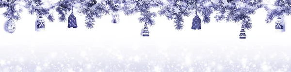 Xmas Background Color 2022 Year Very Peri Festive Christmas Border — Stockfoto