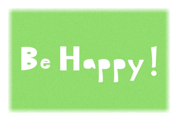 Sé feliz textura granulada verde — Vector de stock