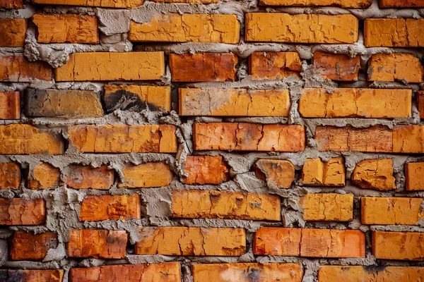 Fondo de pared de ladrillo naranja rústico —  Fotos de Stock