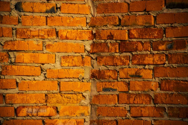 Primitiva slående tegel vägg bakgrund — Stockfoto