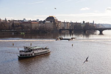 Prag eski kenti kış kaleleri Avrupa sokakları eski Avrupa