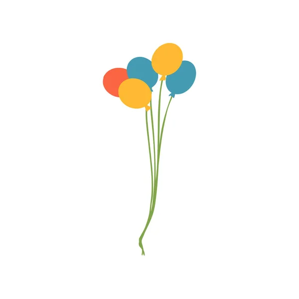 Mutlu Yıllar Partisi Için Renkli Balonlar Çizdim Kutlama Için Tasarım — Stok Vektör