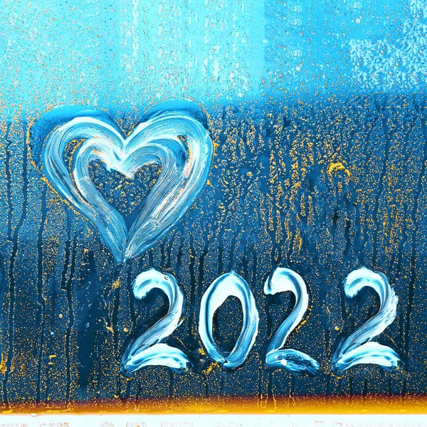 Antecedentes Abstratos Ano Novo Número 2022 Feliz Ano Novo 2022 — Fotografia de Stock